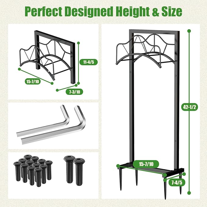 Freestanding Garden Hose Holder - Heavy Duty Metal Water Hose Holder for Outside, Detachable Hose Rack & Storage Hanger, 160FT Capacity for Lawn & Yard, Black