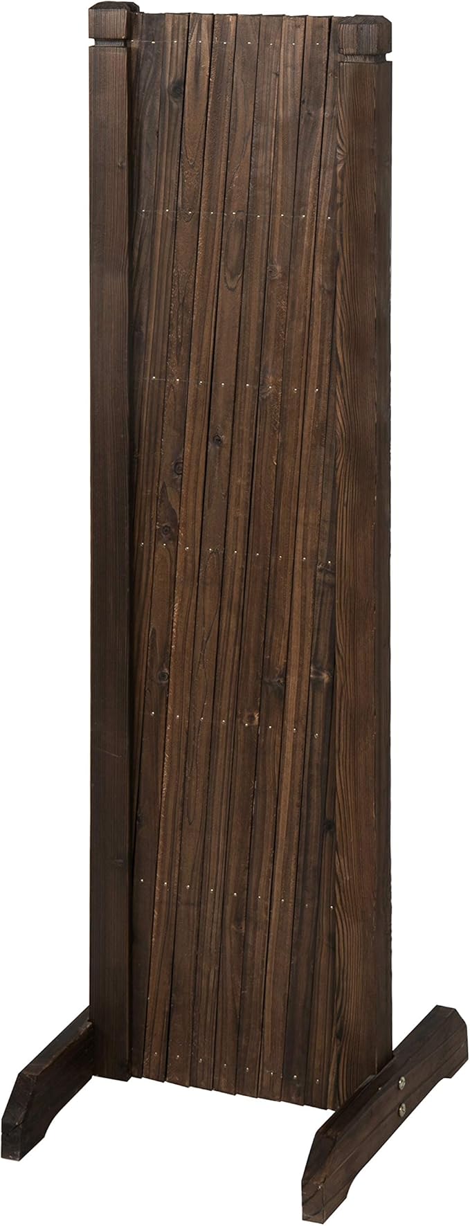 MyGift Expandable Garden Trellis, Solid Wood Freestanding Lattice Panels for Outside, Decorative Lattice Fence Trellis for Climbing Plants Outdoor, Brown