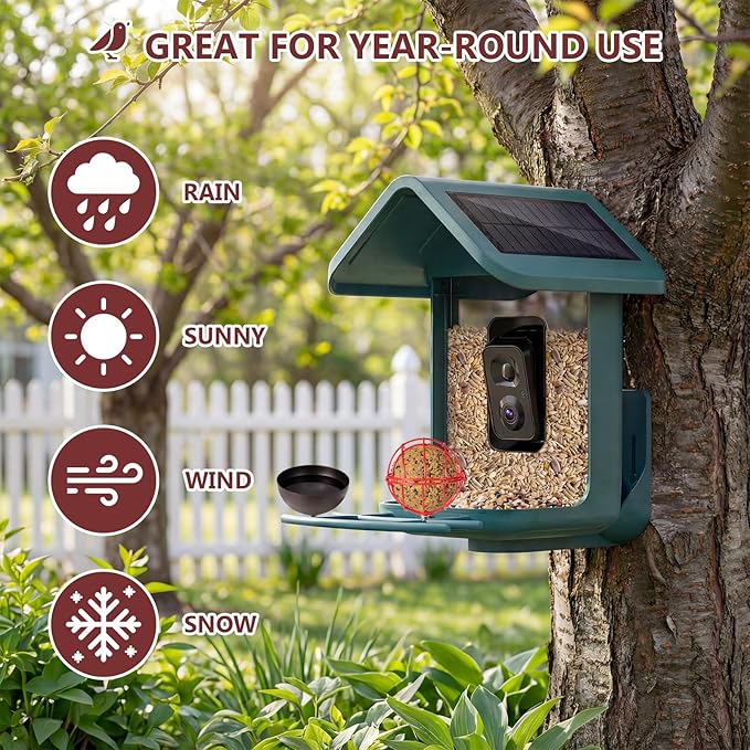 SheeChung Metal Suet Ball Holder Compatible with Bird Buddy,Birds Water Feeder for Outdoor,Smart Feeders Replacement Part with 5mm Screw Hole,2-in-1 Nutrition Set for Bird Feeders,Easy to Clean&Refill