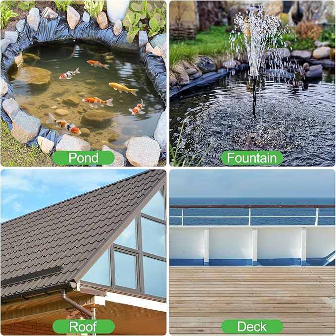 ToLanbbt 2PCS Pond Liner Repair Patch, 8'' x 8'' Self Adhesive Waterproof EPDM Liner Repair Patch Kit Thickened Rubber Pond Seam Peel and Stick Seam Kit for EPDM Garden Cover