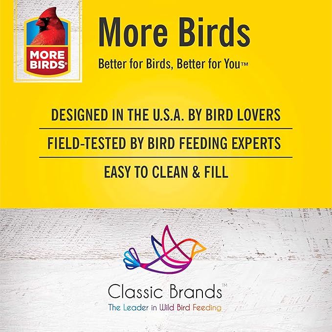 More Birds Double Suet Feeder with Weather Guard,6.5" L X 4.25" W X 7.25" H,Brown,(Pack of 4)