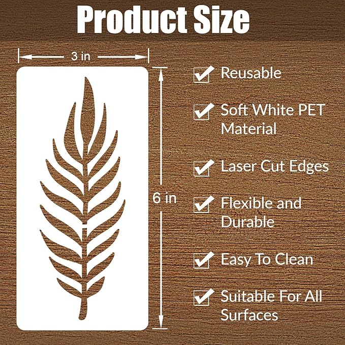 28 Pieces Stencils for Painting Leaves Plants Templates Flower Craft Stencil Reusable Plastic DIY Drawing Template Tropical Stencils for Paint on Wood Wall Rock Home Decor