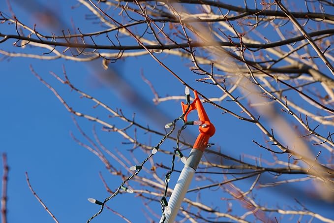 Handy Hook, Multi-Purpose Utility Hook, Adjustable Elbow, Screw on to Standard Thread Extension Pole for Hanging Bird Feeders, Christmas Lights, Ropes, Boats, Pool, and More