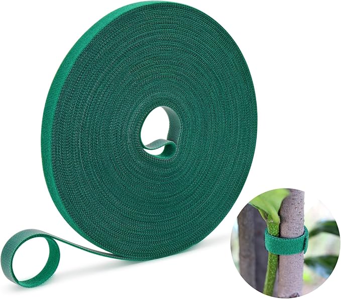 Garden Tape, 65.6 Ft Plant Tape, Reusable Plant Garden Ties, Plant Supports for Climbing Plants, Adjustable Plant Straps for Gardening, Home, Office (65.6 ft x 0.6 inch)