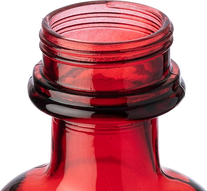 More Birds Elixir Hummingbird Feeder, Vintage Glass Medicine Bottle Hummingbird Feeder for Outdoors, 5 Feeding Stations, 13 Ounces