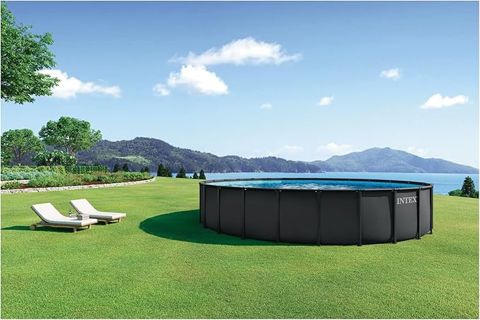 INTEX Ultra XTR Deluxe Round Above Ground Swimming Pool Set: 26ft x 52in - Includes Krystal Clear Cartridge Filter Pump - Easy to Assemble, 26345ST