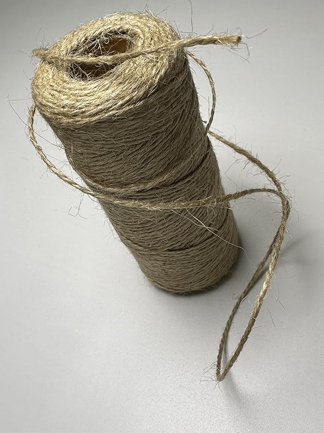 Jute Twine String 328 Feet,Christmas Twine ,Packing String,Packing String for Gift Wrapping Craft Projects Gardening Decoration and Home Decor for Climbing Plants