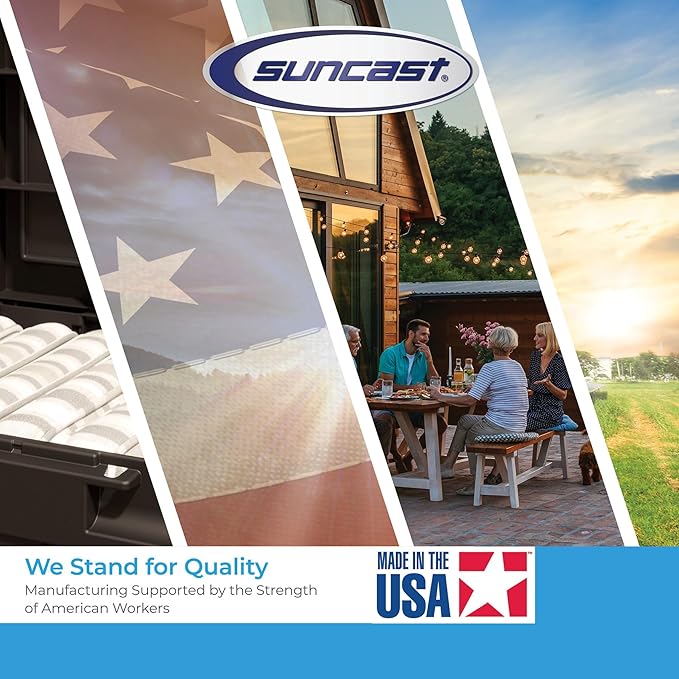 Suncast Hose Reel with Smart Trak Hose Guide, Water-Tight Connection, Durable Resin Construction, 225' Hose Capacity, Brown, Made in the USA
