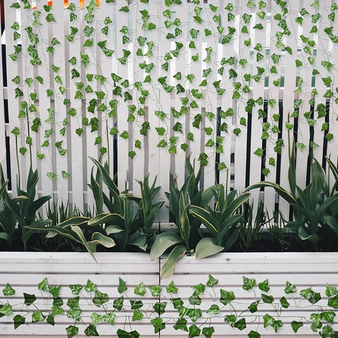 Fake Vines for Room Decor Aesthetic Artificial Plant Ivy Leaves Hanging Greenery Garlands for Home Bedroom Wall Wedding Party Decor (252FT 36PCS Vines)