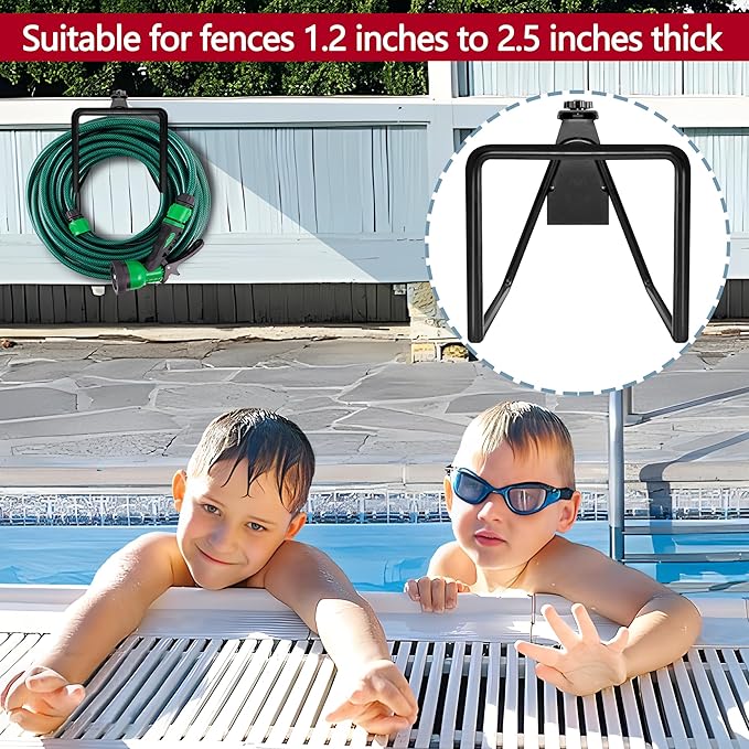 Adnee 2 Pack Garden Hose Holder - Heavy Duty Wall Mount Hose Hanger - Adjustable Hose Reel Hose Hooks for Water Hose Storage and Extension Cords
