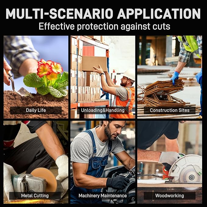 Heat Cut Resistant Gloves,Aramid leather Oven Gloves with Fingers,Heat Resistant Up to 550°F, Thick Knit Grill Mitts (silicone beads, Small)