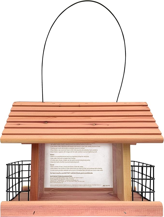 Kaytee Cedar Seed and Suet Feeder