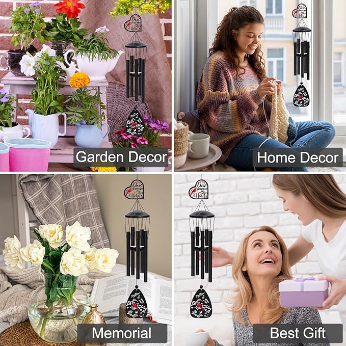 Sympathy Gifts for Loss of Dad - Memorial Wind Chimes for Loss of Father Sympathy Bereavement Gift in Memory of Dad Father Memorial Wind Chimes for Outdoor Garden Patio Condolence