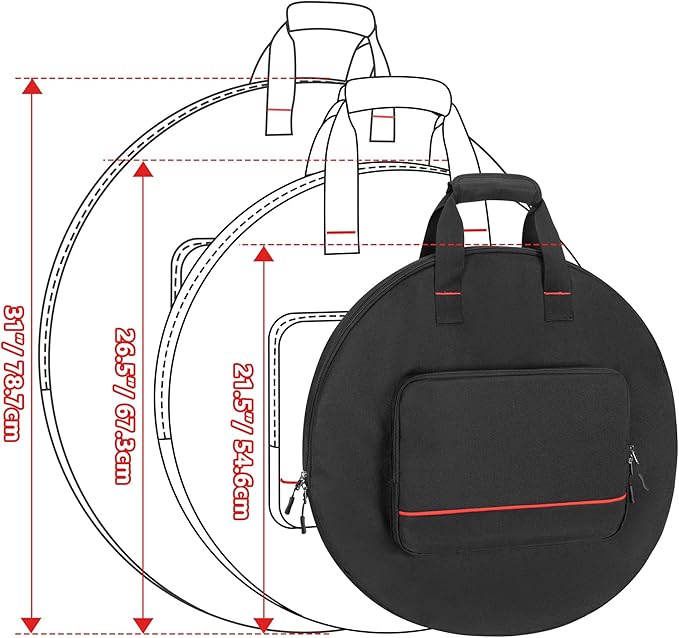 Heat Deflector Carry Bag Compatible with Solo Stove Ranger Heat Deflector 20”, Heat Deflector Transport and Storage Case with Handle & Pocket for Fire Pit Accessories, Dia: 21.5", Small
