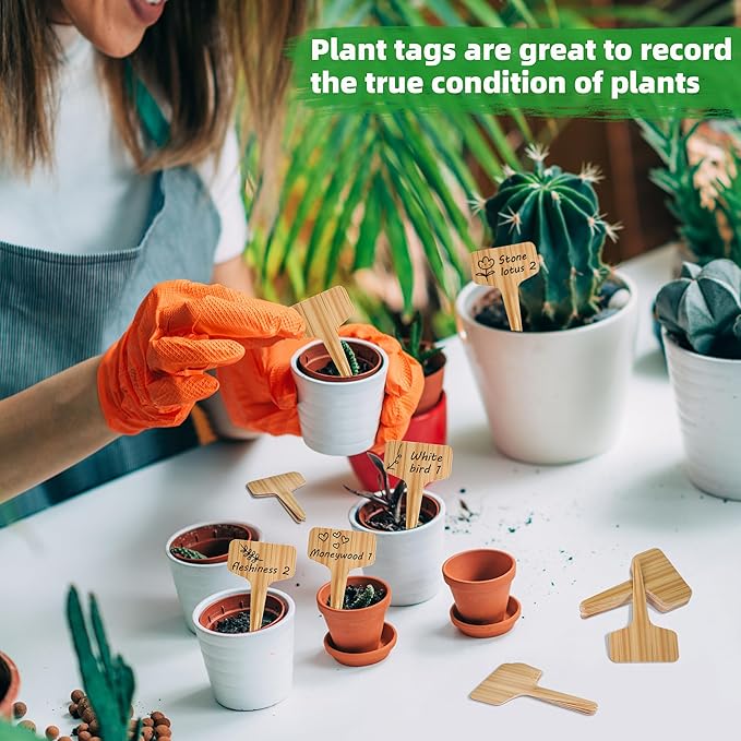 Plant Labels Tags Markers 120pcs Plastic Garden Tags & Stakes with Permanet Marking Pen for Plants Waterproof Seed Labels for Outdoor Garden Accessories