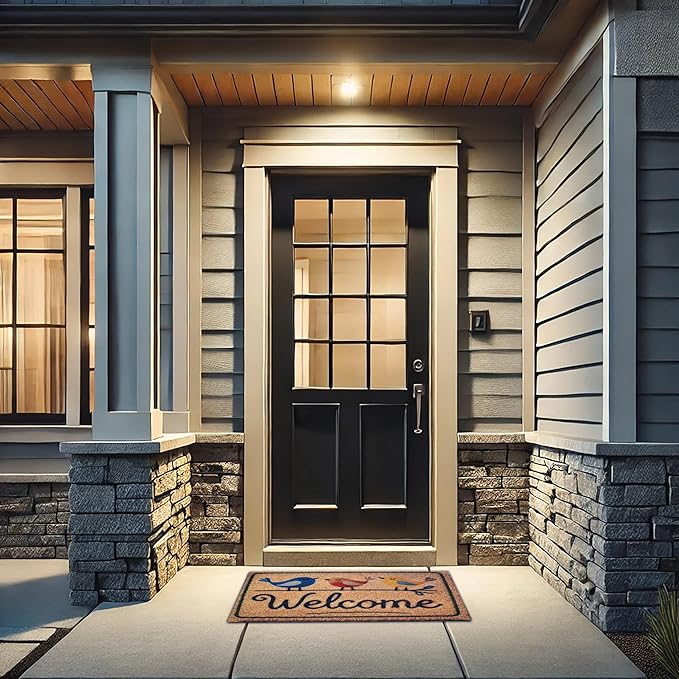 Outdoor Rug Door Mat,Welcome Mat Outdoor,Non-Slip Door Mat Outside Entrance,Nice Front Door Mat,Stylish Welcome Mat, Entryway Rug,19”x31” (10.WelcomeBird)