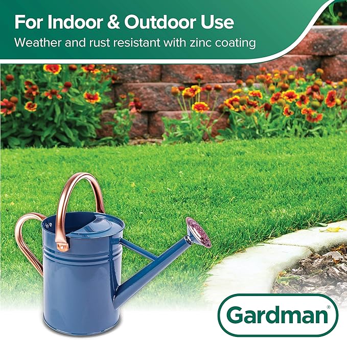 Gardman R34896 1 Gallon Watering Can, Midnight Blue