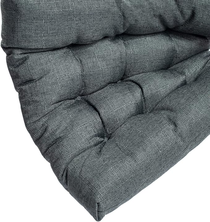 SQUARE MOON 4 Pack Chair Cushions, Seat Cushions, Chair Pads, Chair Mat for Indoor, Outdoor Dining Chair, Kitchen Chairs, Dining Room Chairs (16" × 16" × 4 Pack, Dark Grey)