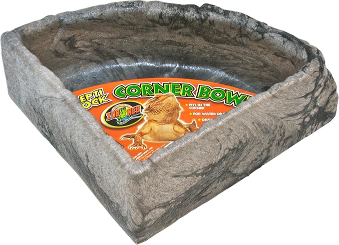 Zoo Med KB-40 Reptile Rock Corner Water Dish Large