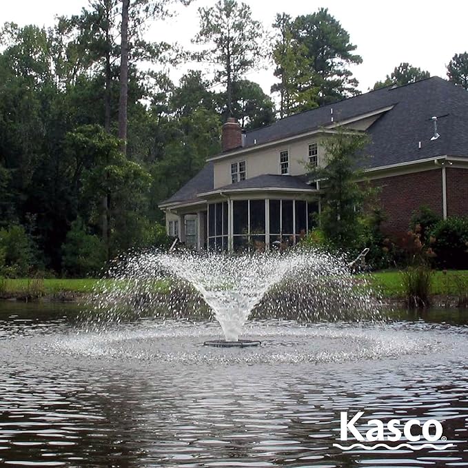 Kasco VFX Series Aerating Pond Fountain - 1/2 Horse Power 120V Single Phase with 150 ft Electric Power Cord | Pond Aerator Pump for Ponds & Lakes | Efficient Pond Aeration Systems