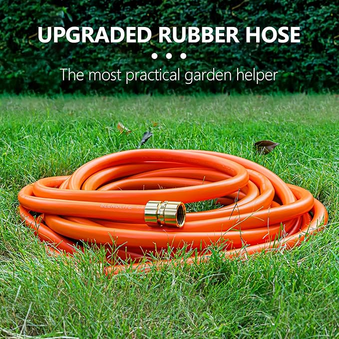 Garden Hose 100ft x 5/8", Custom Length, -40°F to 150°F, All-weather, NO Kink, Flexible, 600 Burst PSI, Leakproof Water Hose with Additional Customizable Solid GHT Fittings
