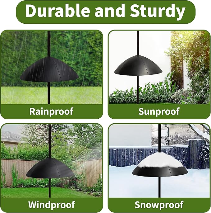 TCBWFY 18 Inches Squirrel Proof Baffle for Protecting Bird Feeders and Houses,Heavy-Duty Pole Mount Raccoon and Squirrel Guard Stopper for Outside Shepherd Hooks,Bird Feeder Accessories