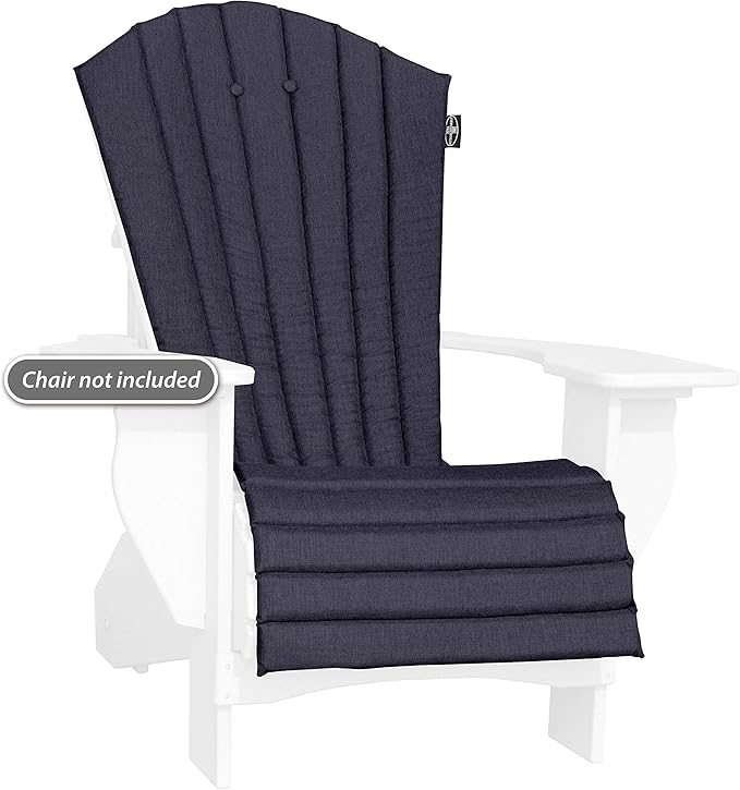Outdoor All-Weather Patio Chair seat Cushion , Quick Drying Olefin Fabric - Adirondack Chair Cushion for Your Chair-Chair not Included (Night Sky Navy)
