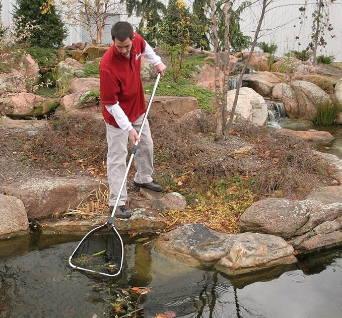 Aquascape Heavy-Duty Pond Fish Net with Extendable Handle – Durable, Fine Mesh, Multi-Purpose Koi & Fish & Debris Removal Tool for Ponds & Water Gardens, 36 to 69 inches Telescoping Handle, 98560