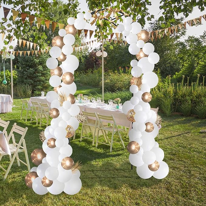 Garden Arch Trellis for Climbing Plants Outdoor - Height: 94.5", Width: 55", Sturdy Metal Garden Arbor with Rust-Proof Coating, Garden Arch for Wedding Decorations and Balloon Arch Stand