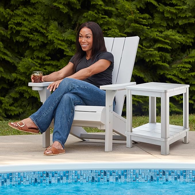 Keter Modern Adirondack Chair - White