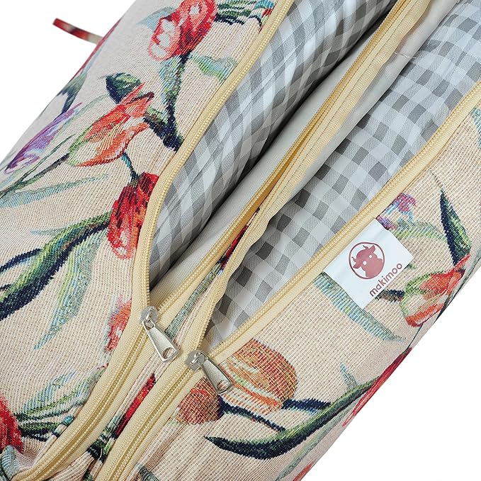 Set of 2 Outdoor Dining Chair Cushions, Patio Seating Cushions, 38x18x4.5 inch, for Garden Patio Furniture (Tulip)