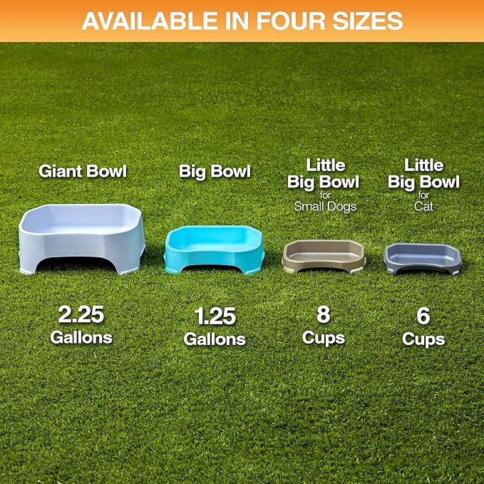 Neater Pet Brands Extra Large Water Bowl for Dogs, Outdoor Dog Water Bowl (2.25 Gallon XL Capacity), Big Trough Style Food Dish for Indoors or Outside, No Spill Large Dog Bowls, Midnight Black