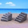 Miniature Garden Bridge Stairs,Resin Stone Steps Ornament,Landscaping Bonsai Craft Miniature Resin Stone Straight Bridge Steps Garden Fairy Ornament Flower Pot Plant Straight Stairs Outdoor Décor