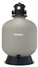 Doheny's Pool Pro 19" Sand Filter w/Valve | 4-Position Dial Valve, 360° Rotation & Flange Clamp | Ideal for Above-Ground Pools Up to 19,200 Gallons | Easy-Access Drain Plug for Winter Maintenance