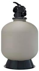Doheny's Pool Pro 19" Sand Filter w/Valve | 4-Position Dial Valve, 360° Rotation & Flange Clamp | Ideal for Above-Ground Pools Up to 19,200 Gallons | Easy-Access Drain Plug for Winter Maintenance