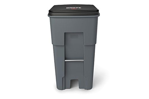 Rubbermaid Commercial Products BRUTE Rollout Plastic Trash/Garbage Can/Bin with Wheels 65 Gal for Restaurants/Hospitals/Offices/Back of House/Warehouses/Home
