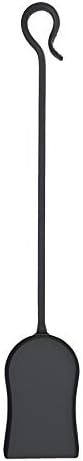 Plow & Hearth 5 Piece Hand Forged Iron Compact Fireplace Tool Set 27.5" | Black Wrought Iron Handle for Outdoor Indoor | Stand Poker Shovel Brush Log Tongs Wood Stove Accessory