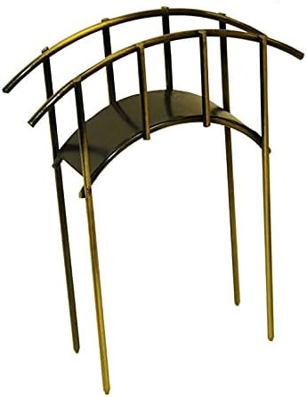 G & F Products MiniGardenn 10030 Fairy Garden Miniature Mini Bridge, Rustic, 4" L x 1.25" W x 2.5" H with 2" Picks