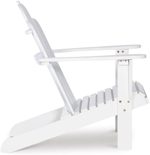 Linon White Adirondack Chair, 30.4" wx37.6 dx37.8 h