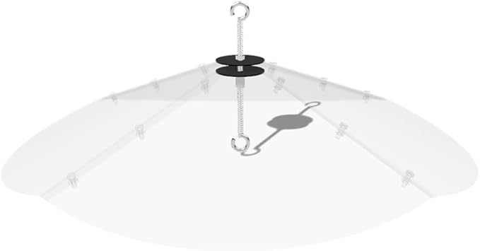 24inch Squirrel Baffle for Hanging Bird Feeders, Made of Transparent Extra Thick Pc Material, Outdoor Bird Feeder Seed Rain Cover.