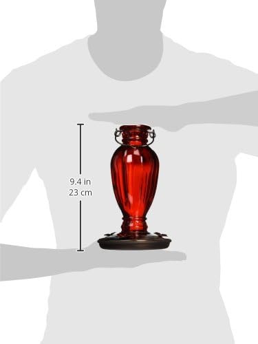 Perky Pet 8133-2 Daisy Vase Vintage Glass Hummingbird Feeder