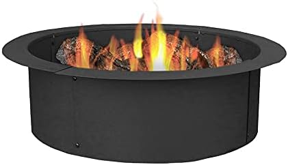 Sunnydaze Outdoor Fire Pit Ring - Heavy-Duty Round Steel Fire Ring Insert - DIY Above or In-Ground - 33-Inch Outer/27-Inch Inner Diameter