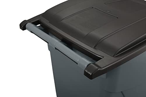 Rubbermaid Commercial Products Brute Rollout Trash/Garbage Can/Bin with Wheels, 50 GAL, for Restaurants/Hospitals/Offices/Back of House/Warehouses/Home, Gray