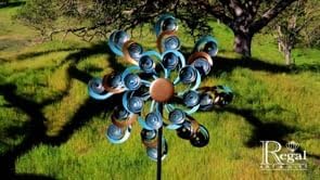 Regal Art & Gift Shell Wind Spinner – Metal Yard Decorations Outdoor | Kinetic Garden Spinner for Lawn, Pathway, or Flower Bed | Weather-Resistant Outdoor Sculpture - 85 Inch