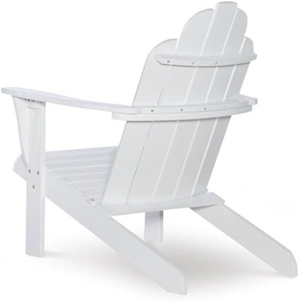 Linon White Adirondack Chair, 30.4" wx37.6 dx37.8 h