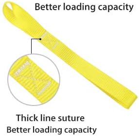 Soft Loop Tie Down Straps 1800Lbs Load Capacity, Tie Down Loops for Securing ATV UTV Motorcycles Scooters Dirt Bikes Lawn Garden Equipment Yellow (8 Pack)
