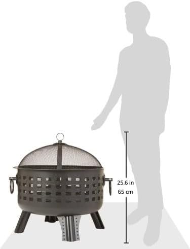 Amazon Basics 27 inch Steel Round Lattice Fire Pit, Easy to Assemble