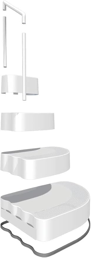 Aqua Select Resin Pool Steps for Above Ground Pools | Oyster Shell White | Heavy-Duty ABS Construction | 350 lb Capacity, Non-Slip Step Treads, & Handrail | Includes Liner Guard | No Weights Needed