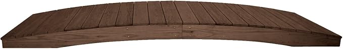 10 FT WALNUT Amish Made Pinewood Heavy Duty Garden Bridge for Walkway, Backyard Pond & Landscaping, Outdoor Wooden Footbridge for Koi Pond, Japanese Style Decorative Bridge, Made in USA