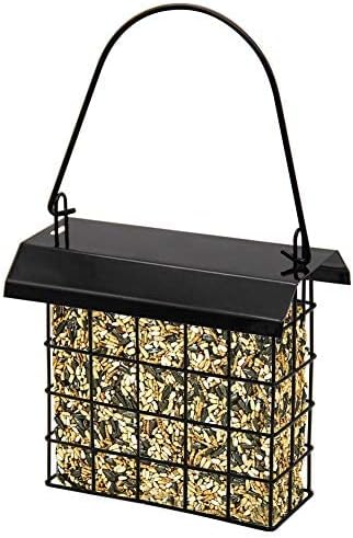 FORUP Suet Bird Feeder, Hanging Suet Feeder, Single Suet Cake Bird Feeder, One Suet Capacity